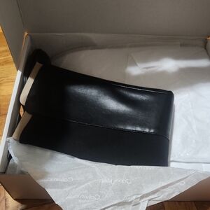 Calvin Klein Black Leather Ankle Boots